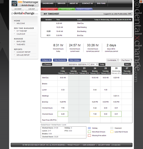 DDS TimeManager DentalXChange